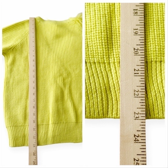 Cinq à Sept Laney Button Front Feather Trim Cardigan, Size S, Key Lime, New with - Picture 11 of 12